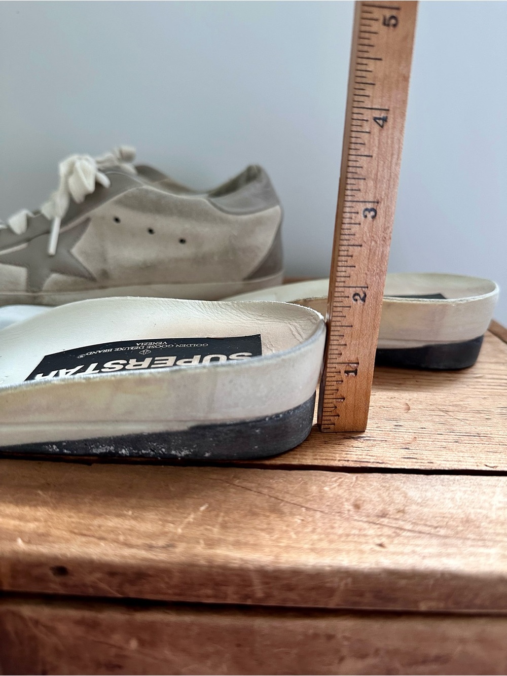 Golden Goose Superstar Tan Suede with Brown Star, Wedge Insole Size 36 Sneakers - Picture 15 of 16